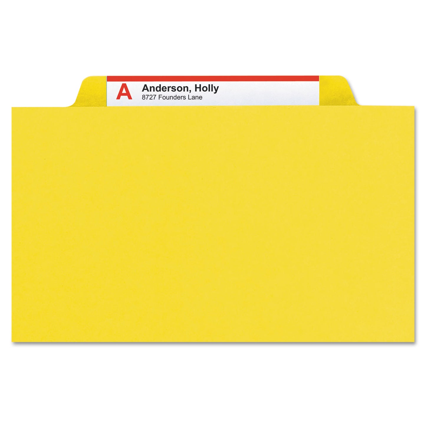 Smead Expanding Recycled Heavy Pressboard Folders, 1/3-Cut Tabs: Assorted, Letter Size, 1" Expansion, Yellow, 25/Box (21562)