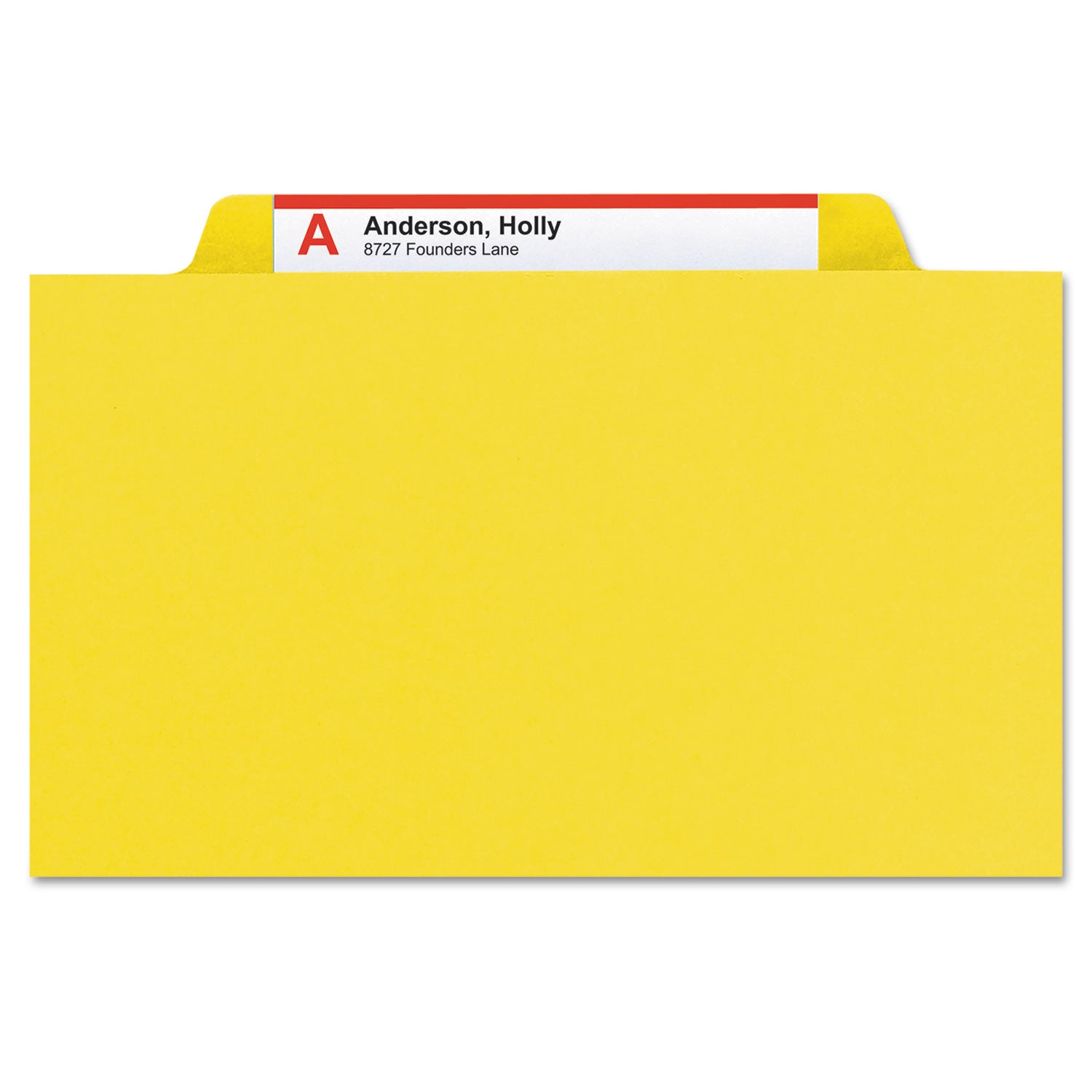 Smead Expanding Recycled Heavy Pressboard Folders, 1/3-Cut Tabs: Assorted, Letter Size, 1" Expansion, Yellow, 25/Box (21562)