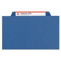 Smead Expanding Recycled Heavy Pressboard Folders, 1/3-Cut Tabs: Assorted, Letter Size, 1" Expansion, Dark Blue, 25/Box (21541)
