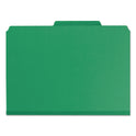 Smead Expanding Recycled Heavy Pressboard Folders, 1/3-Cut Tabs: Assorted, Letter Size, 1" Expansion, Green, 25/Box (21546)