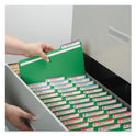 Smead Expanding Recycled Heavy Pressboard Folders, 1/3-Cut Tabs: Assorted, Letter Size, 1" Expansion, Green, 25/Box (21546)