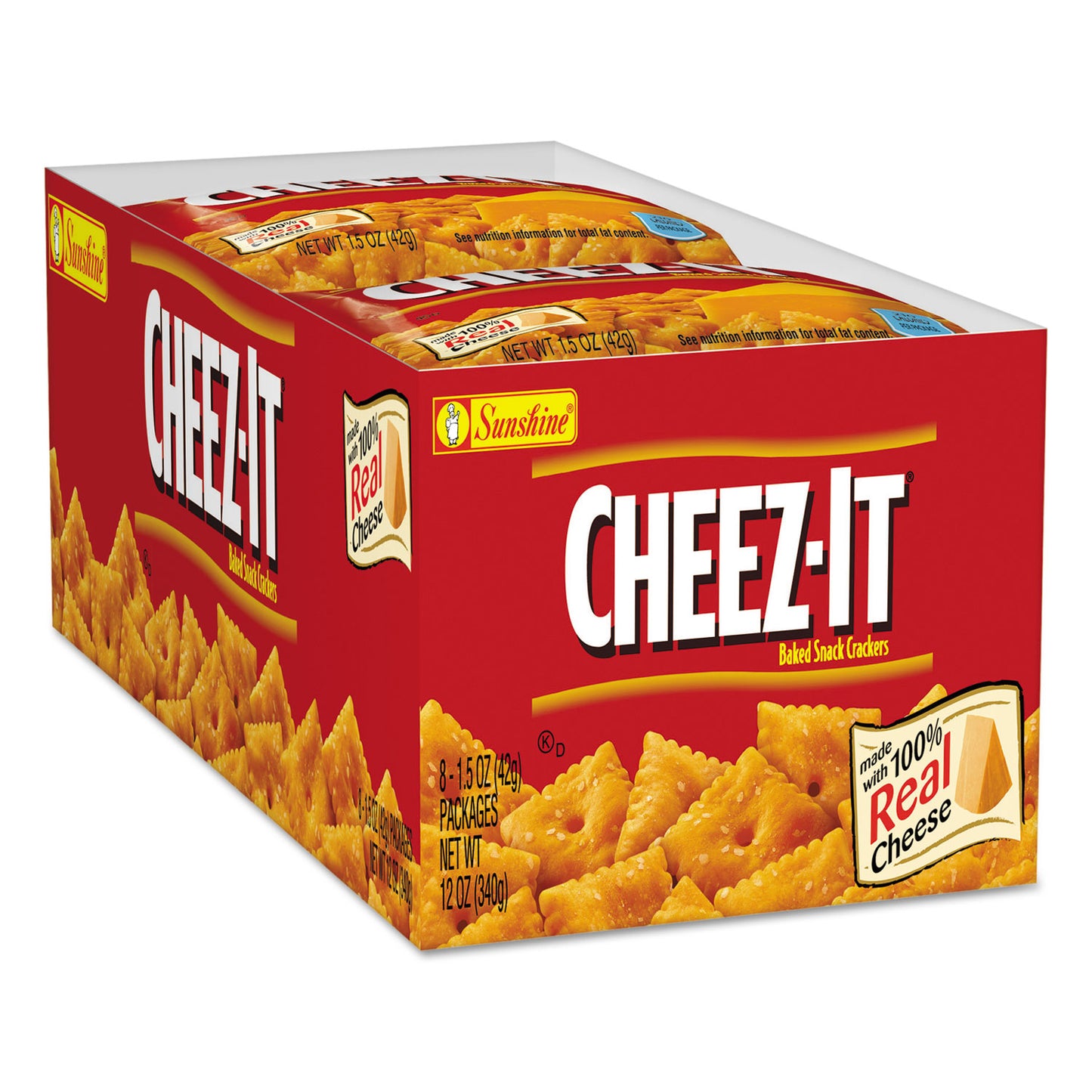 Sunshine Cheez-it Crackers, 1.5 oz Bag, Reduced Fat, 60/Carton (122264)