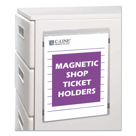 C-Line Magnetic Shop Ticket Holders, Super Heavyweight, 50 Sheets, 9 x 12, 15/Box (83912)