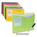 C-Line Write-On Poly File Jackets, Straight Tab, Letter Size, Assorted Colors, 25/Box (63060)