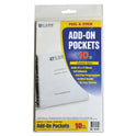 C-Line Peel and Stick Add-On Filing Pockets, 25", 11 x 8.5, 10/Pack (70185)