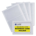 C-Line Self-Adhesive Business Card Holders, Side Load, 2 x 3.5, Clear, 10/Pack (70238)