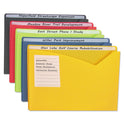 C-Line Write-On Poly File Jackets, Straight Tab, Letter Size, Assorted Colors, 10/Pack (63160)