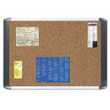 MasterVision Tech Cork Board, 36 x 24, Tan Surface, Silver/Black Aluminum Frame (MVI030501)