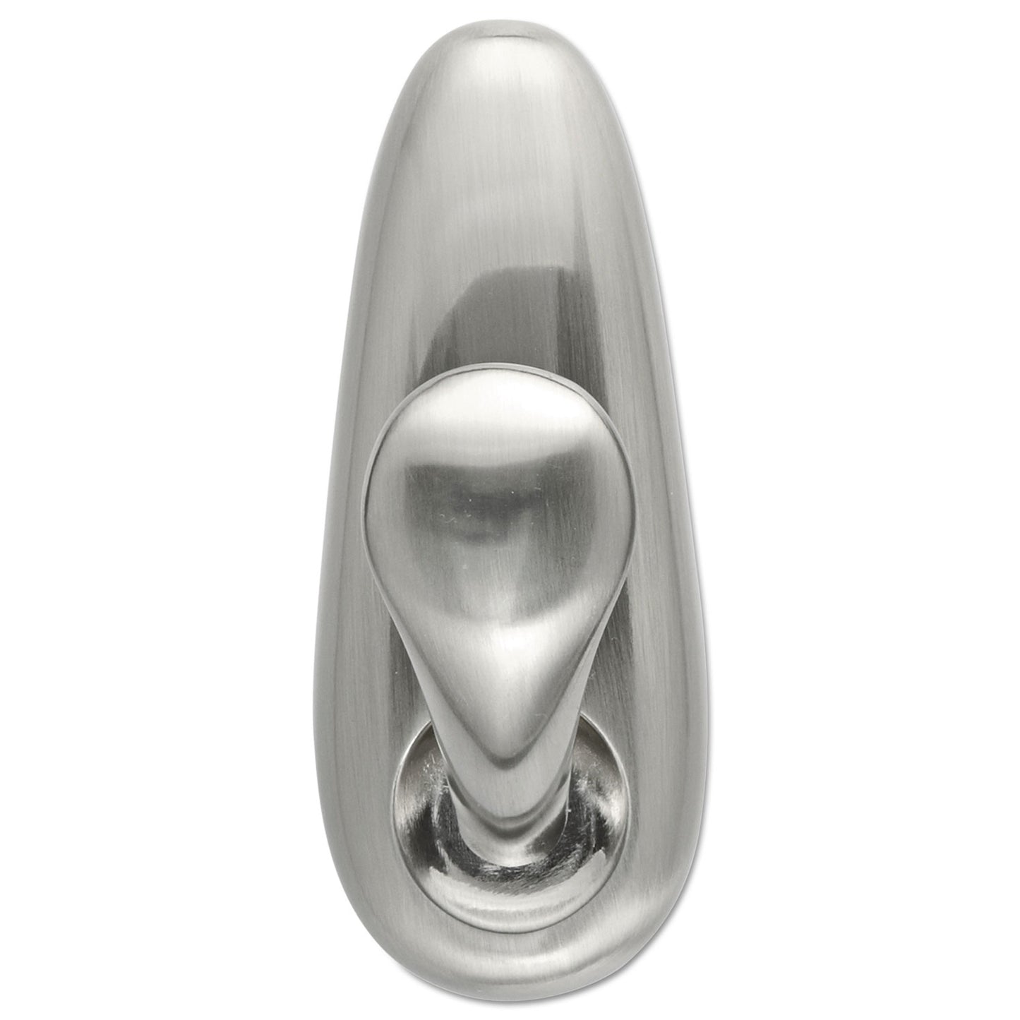 Command All Weather Hooks and Strips, Large, Metal, Brushed Nickel, 5 lb Capacity, 1 Hook and 2 Strips (FC13BNAWES)