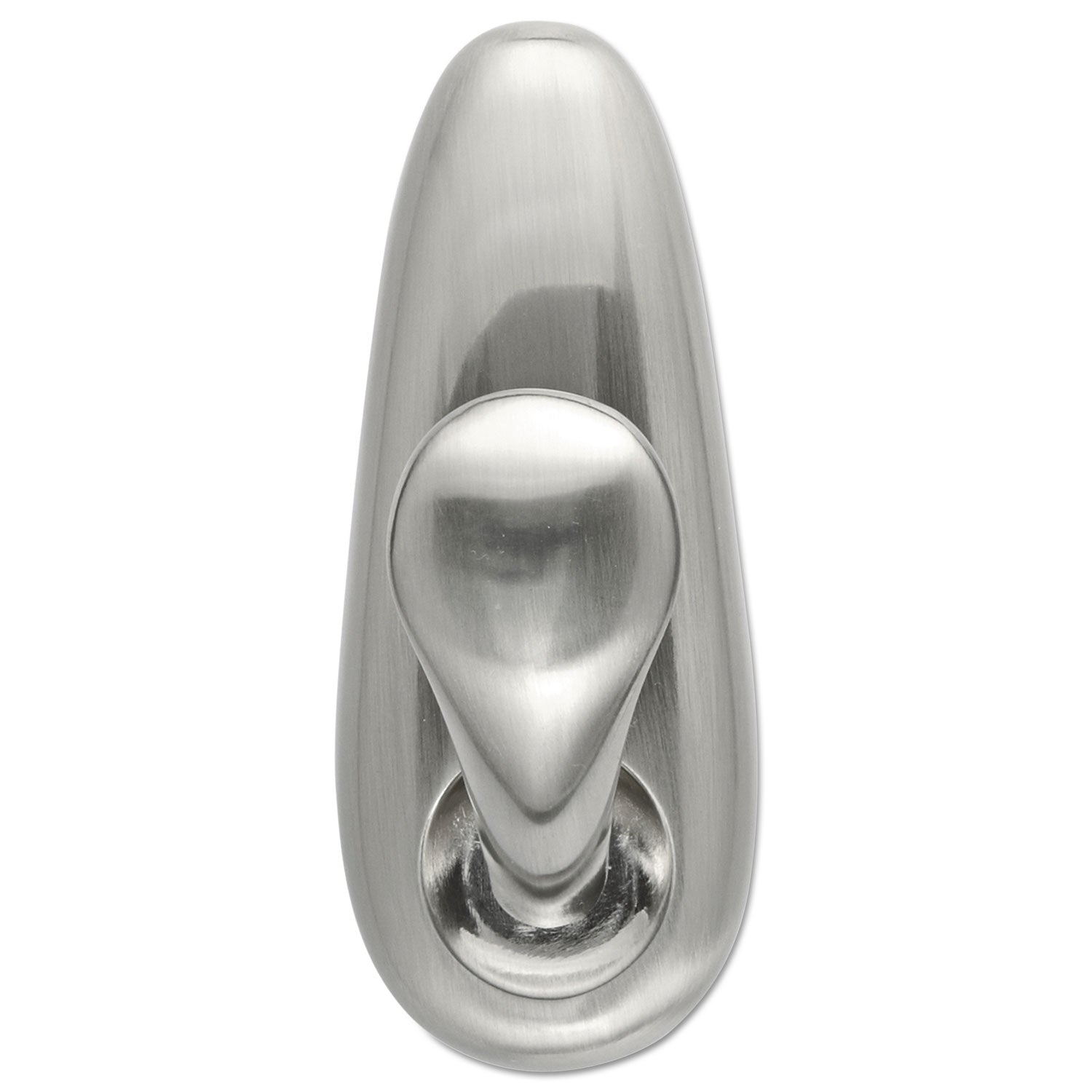 Command All Weather Hooks and Strips, Large, Metal, Brushed Nickel, 5 lb Capacity, 1 Hook and 2 Strips (FC13BNAWES)