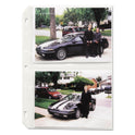 C-Line Clear Photo Pages for Four 5 x 7 Photos, 3-Hole Punched, 11.25 x 8.13, 50/Box (52572)