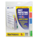 C-Line Sheet Protectors with Index Tabs, Assorted Color Tabs, 2", 11 x 8.5, 5/Set (05550)