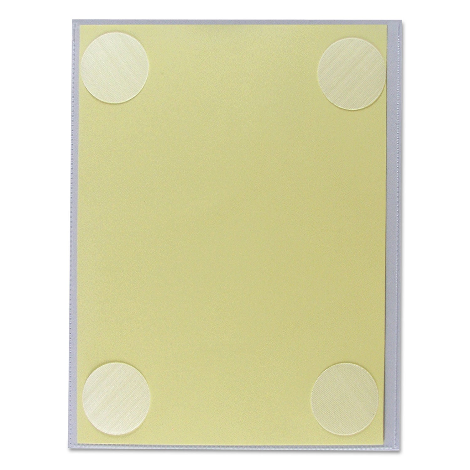 C-Line Cubicle Keepers Hook and Loop-Backed Display, 9.2 x 11.41, Velcro Mount, Clear, 25/Pack (38991)