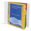 C-Line Binder Pocket With Write-On Index Tabs, 9.88 x 11.38, Assorted, 5/Set (06650)