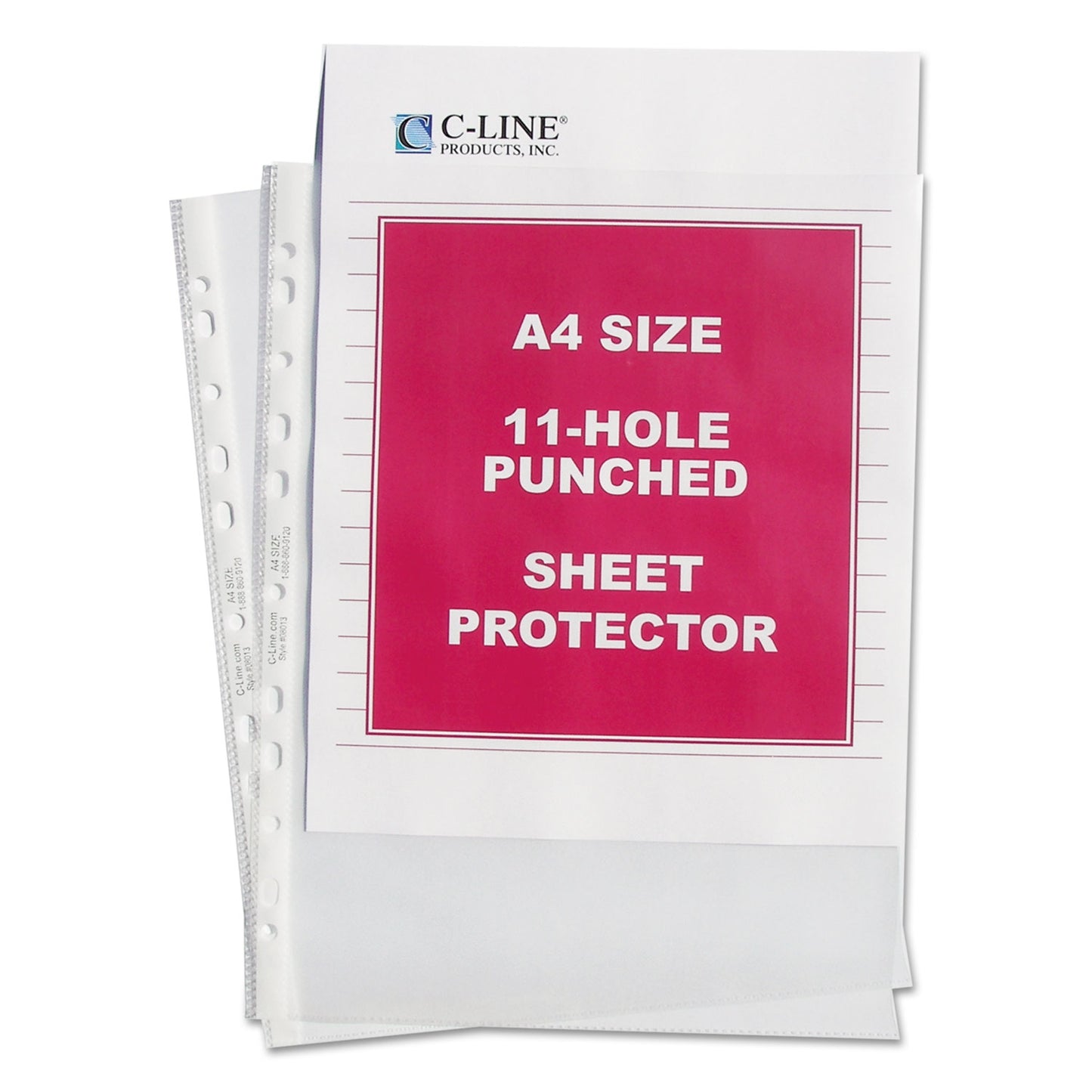 C-Line Standard Weight Poly Sheet Protectors, Clear, 2", 11.75 x 8.25, 50/Box (08037)