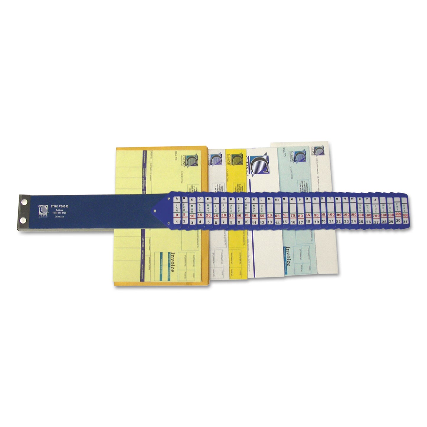 C-Line Heavy-Duty Indexed Sorter, 31 Dividers, Alpha/Numeric/Month/Date/Day Index, Letter Size, Blue Frame (30540)