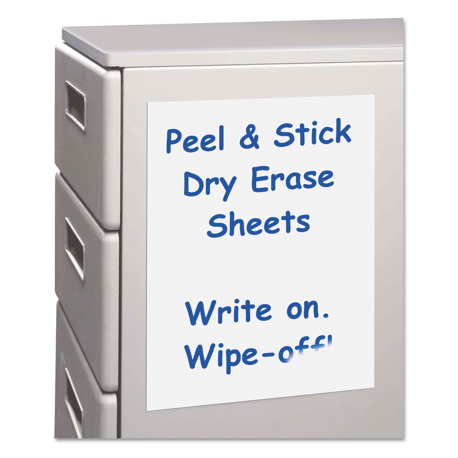 C-Line Self-Stick Dry Erase Sheets, 8.5 x 11, White Surface, 25/Box (57911)