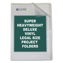 C-Line Deluxe Vinyl Project Folders, Legal Size, Clear, 50/Box (62139)