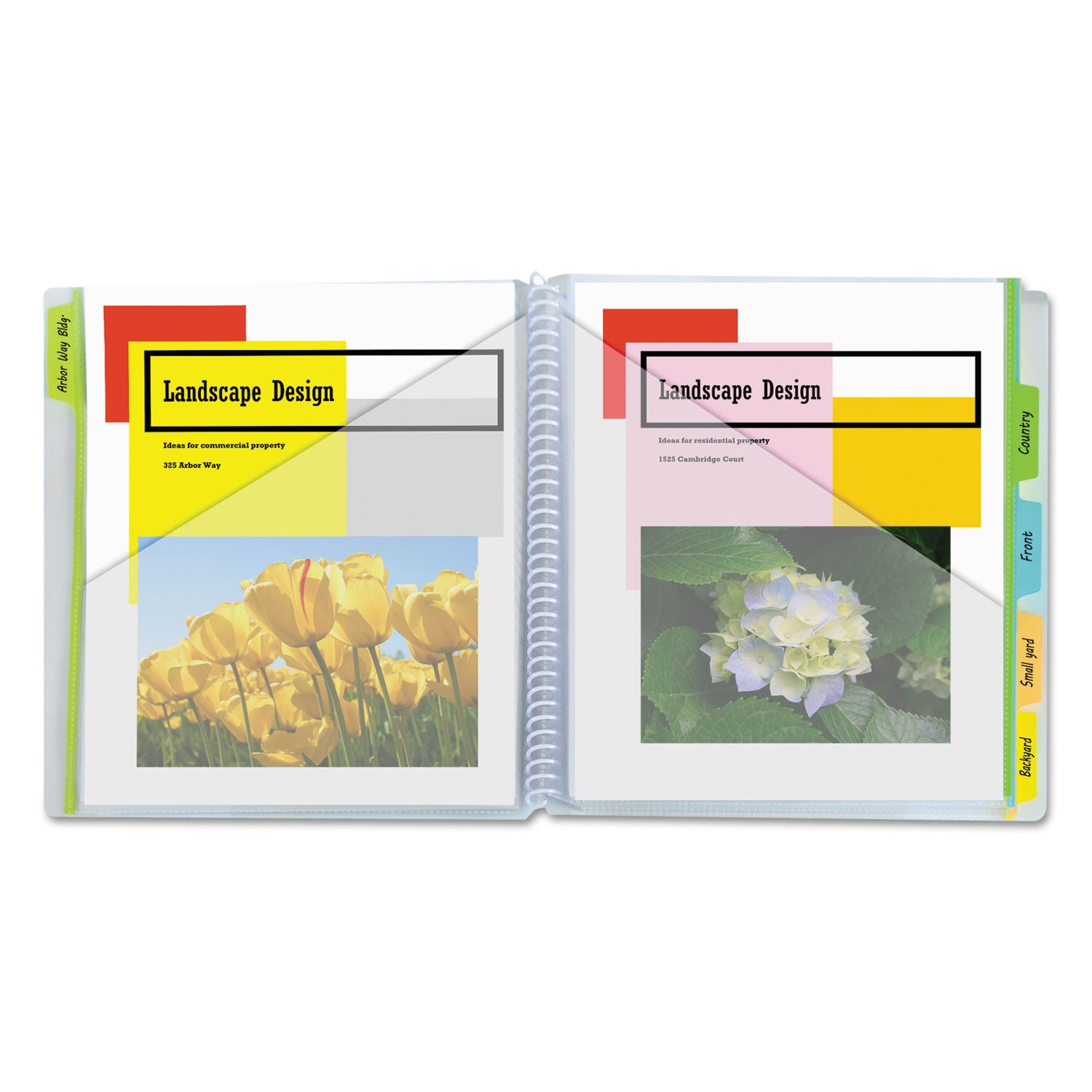 C-Line 10-Pocket Poly Portfolio with Write-On Tabs, 8.5 x 11, Clear/Clear (33650)