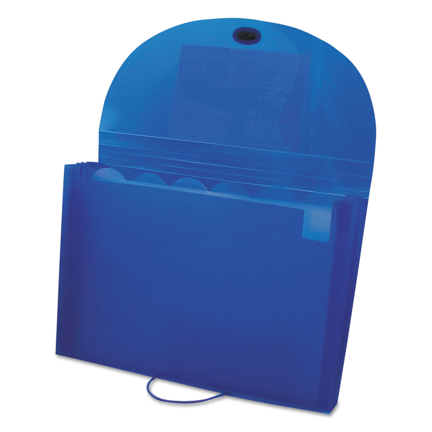 C-Line Expanding Files, 1.63" Expansion, 7 Sections, Cord/Hook Closure, 1/6-Cut Tabs, Letter Size, Blue (48305)