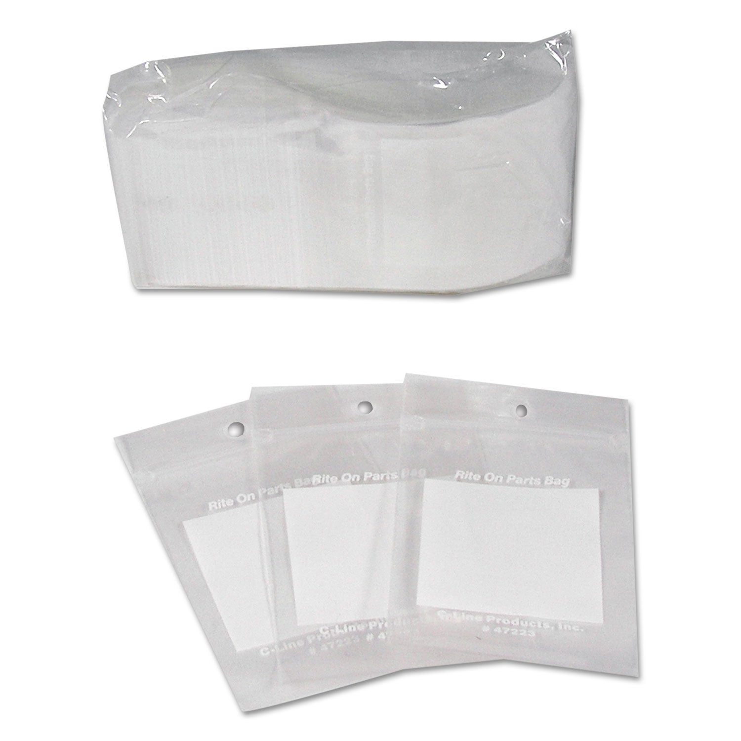 C-Line Write-On Poly Bags, 2 mil, 2" x 3", Clear, 1,000/Carton (47223)