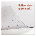 Alera Moderate Use Studded Chair Mat for Low Pile Carpet, 36 x 48, Lipped, Clear (MAT3648CLPL)