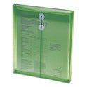 Smead Poly String and Button Interoffice Envelopes, Open-End (Vertical), 9.75 x 11.63, Transparent Green, 5/Pack (89543)