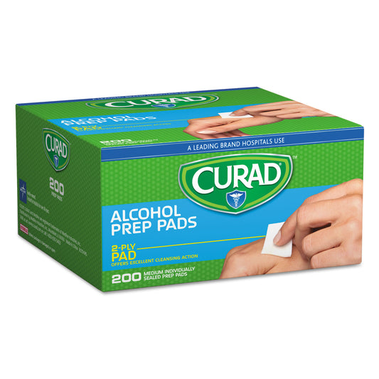 Curad Alcohol Swabs, 1 x 1, 200/Box (CUR45581RBI)