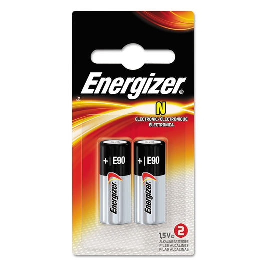 Energizer E90BP-2 Alkaline Batteries, 1.5 V, 2/Pack