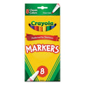 Crayola Non-Washable Marker, Fine Bullet Tip, Assorted Classic Colors, 8/Pack (587709)