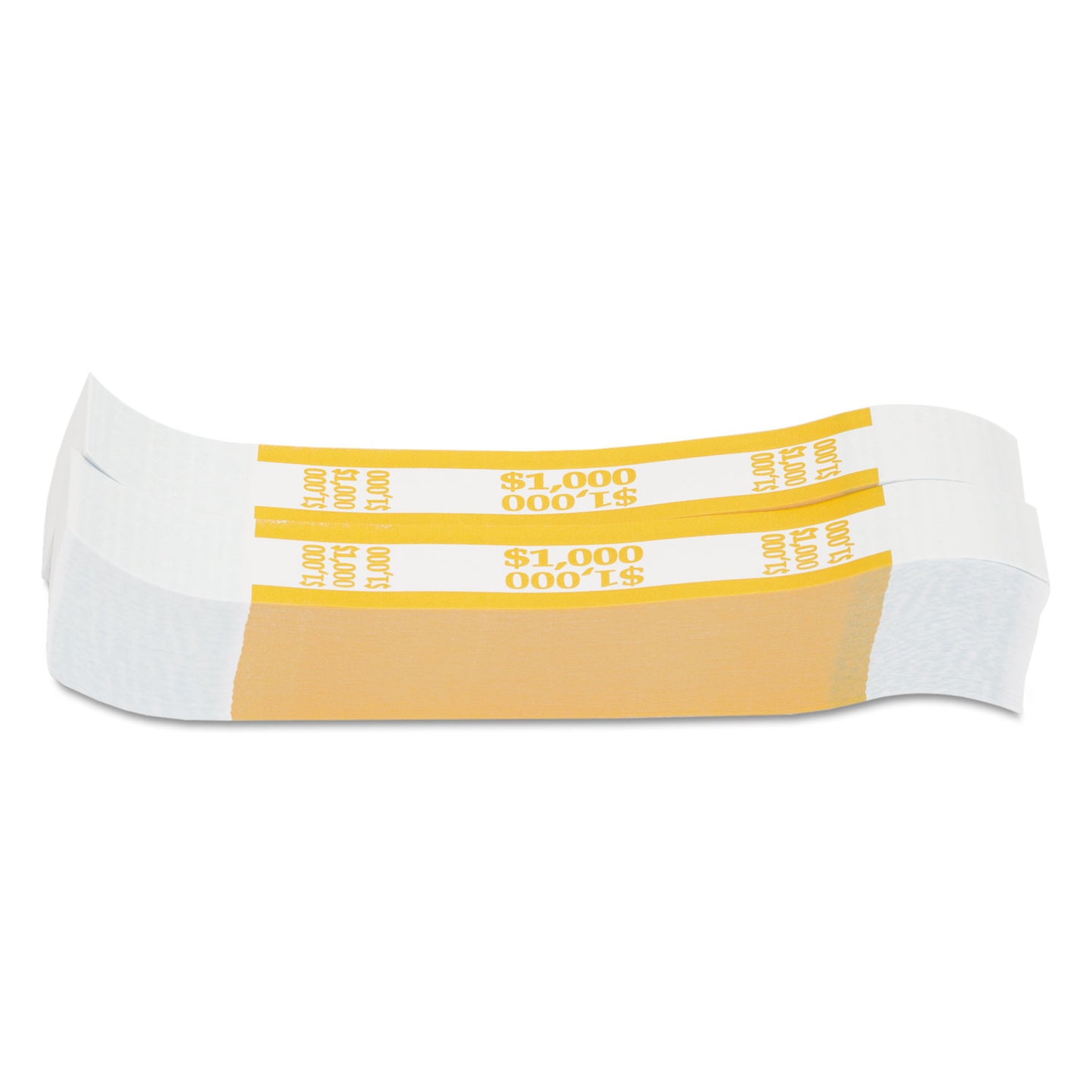 PAP-R Products Currency Straps, Yellow, $1,000 in $10 Bills, 1000 Bands/Pack (401000)