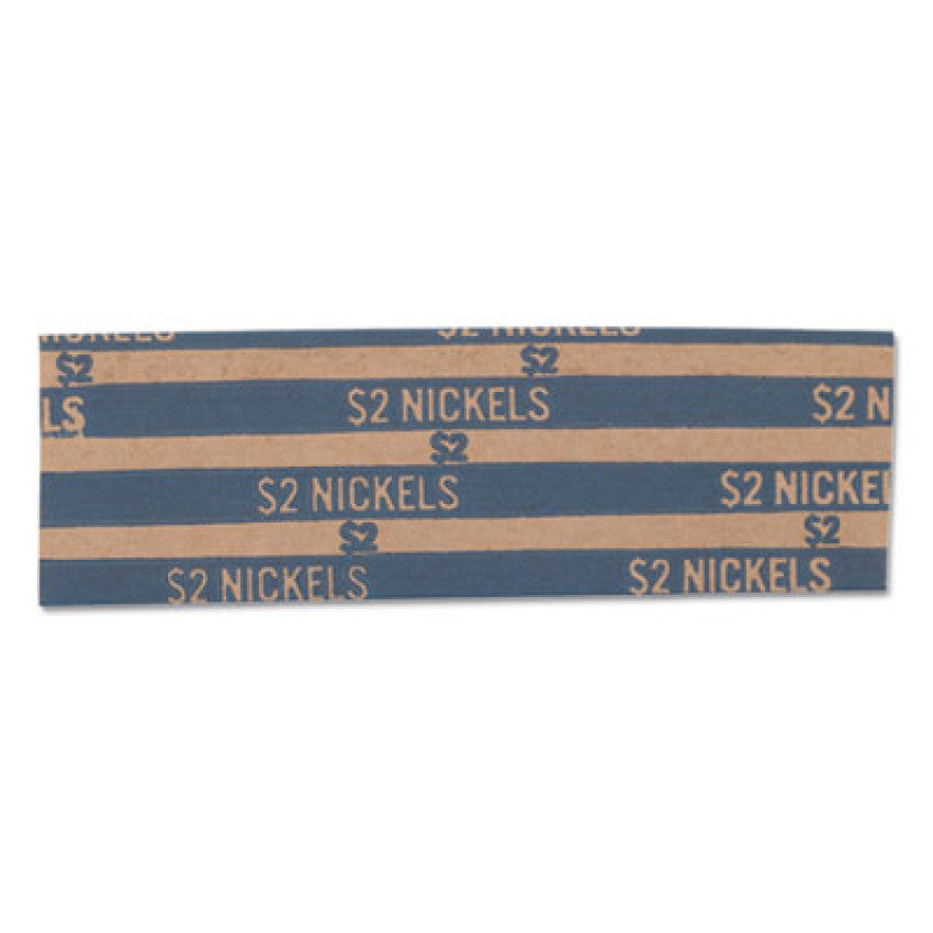 Flat Coin Wrappers, Nickels, $2, 1000 Wrappers/Box