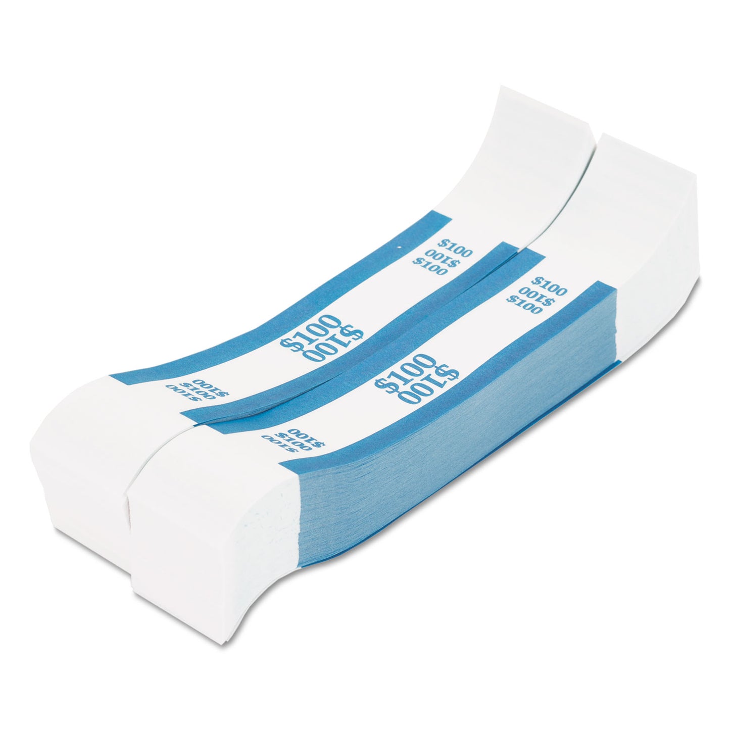 PAP-R Products Currency Straps, Blue, $100 in Dollar Bills, 1000 Bands/Pack (400100)