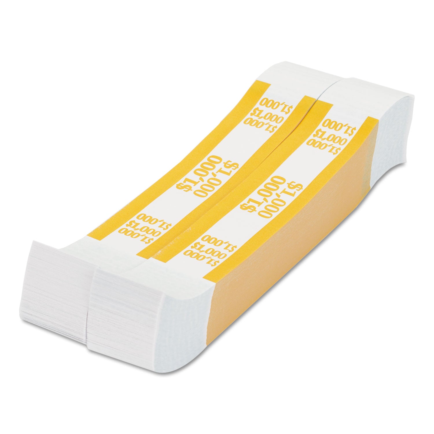 PAP-R Products Currency Straps, Yellow, $1,000 in $10 Bills, 1000 Bands/Pack (401000)