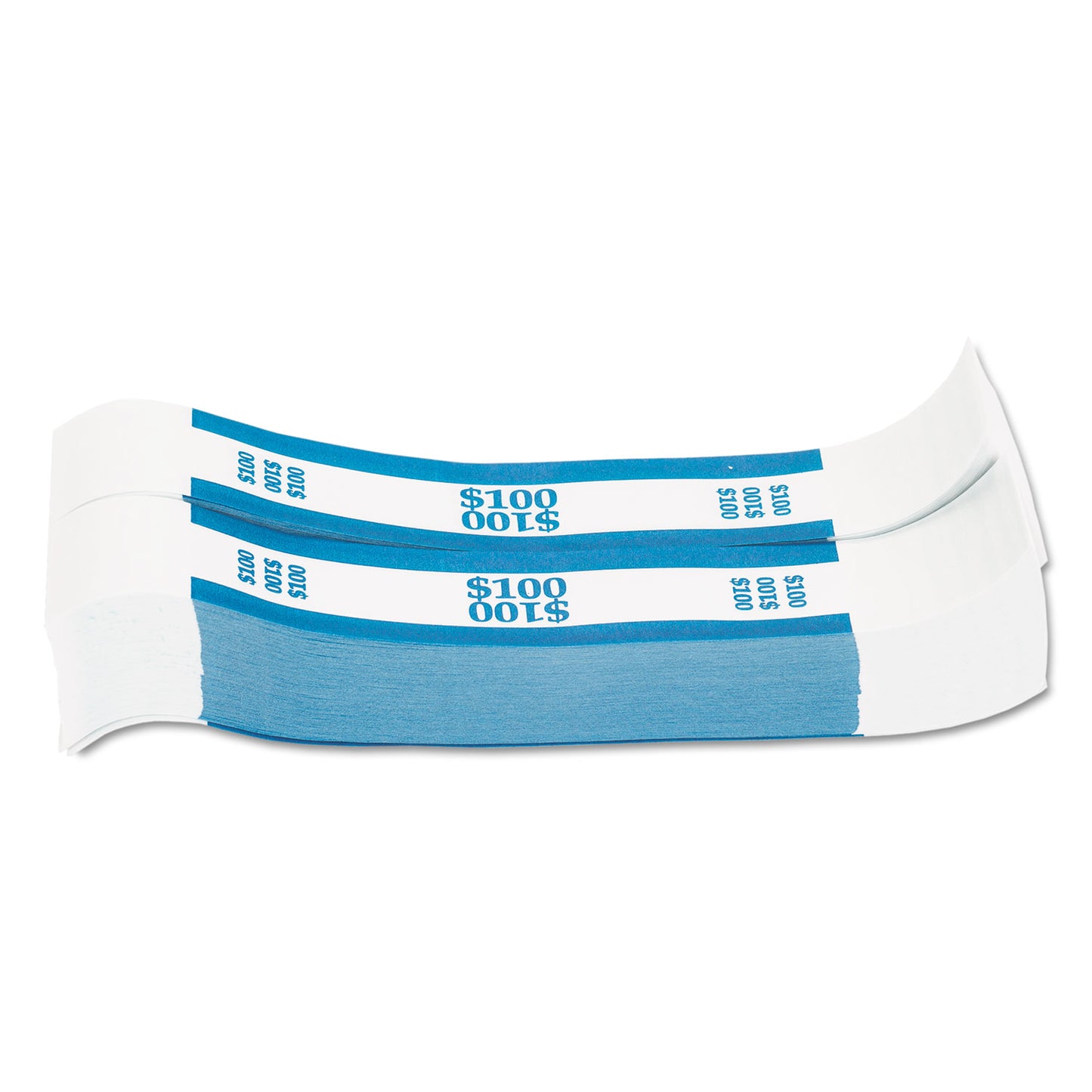 PAP-R Products Currency Straps, Blue, $100 in Dollar Bills, 1000 Bands/Pack (400100)