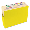 Smead Colored File Pockets, 5.25" Expansion, Letter Size, Yellow (73243)