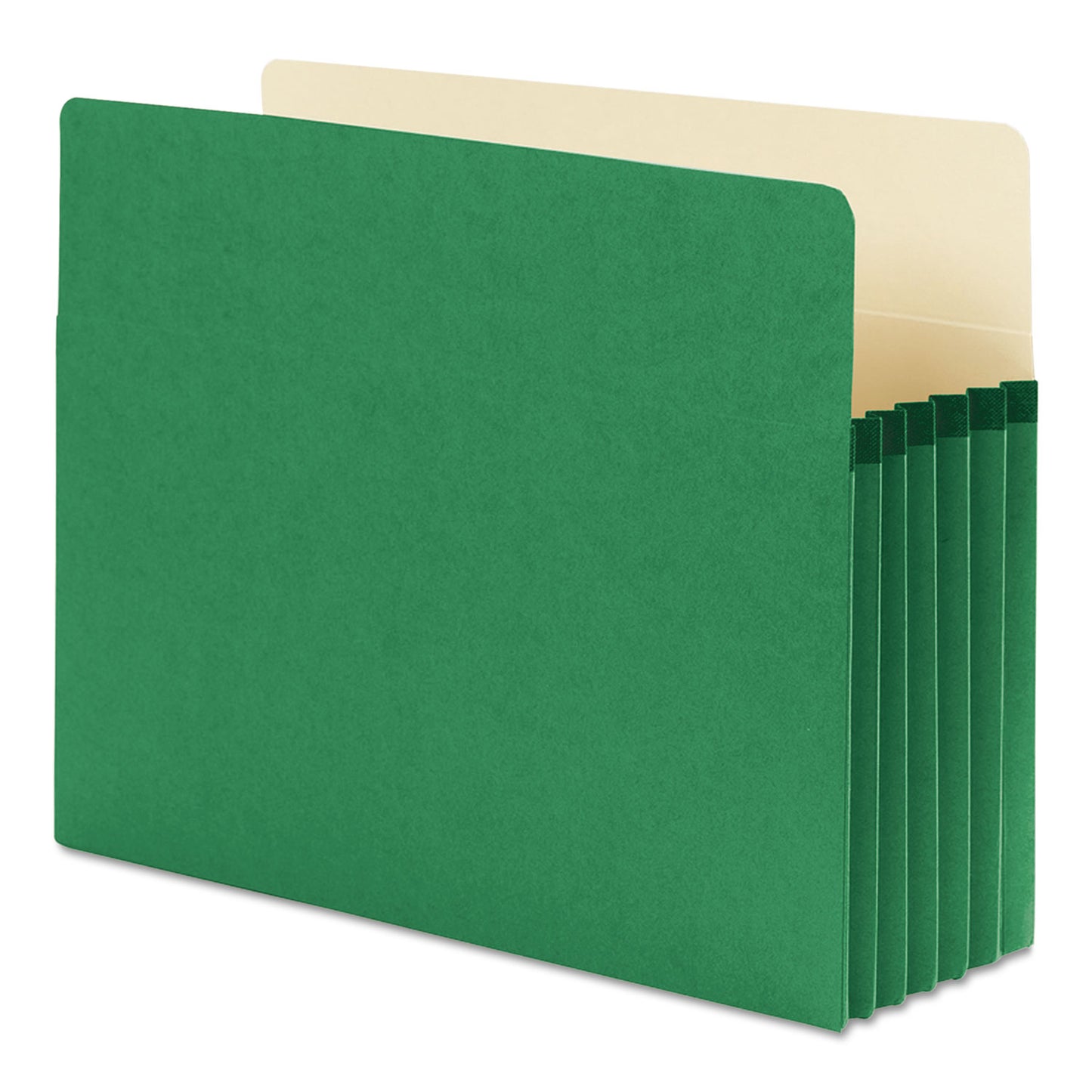 Smead Colored File Pockets, 5.25" Expansion, Letter Size, Green (73236)