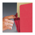 Smead Colored File Pockets, 1.75" Expansion, Letter Size, Red (73221)