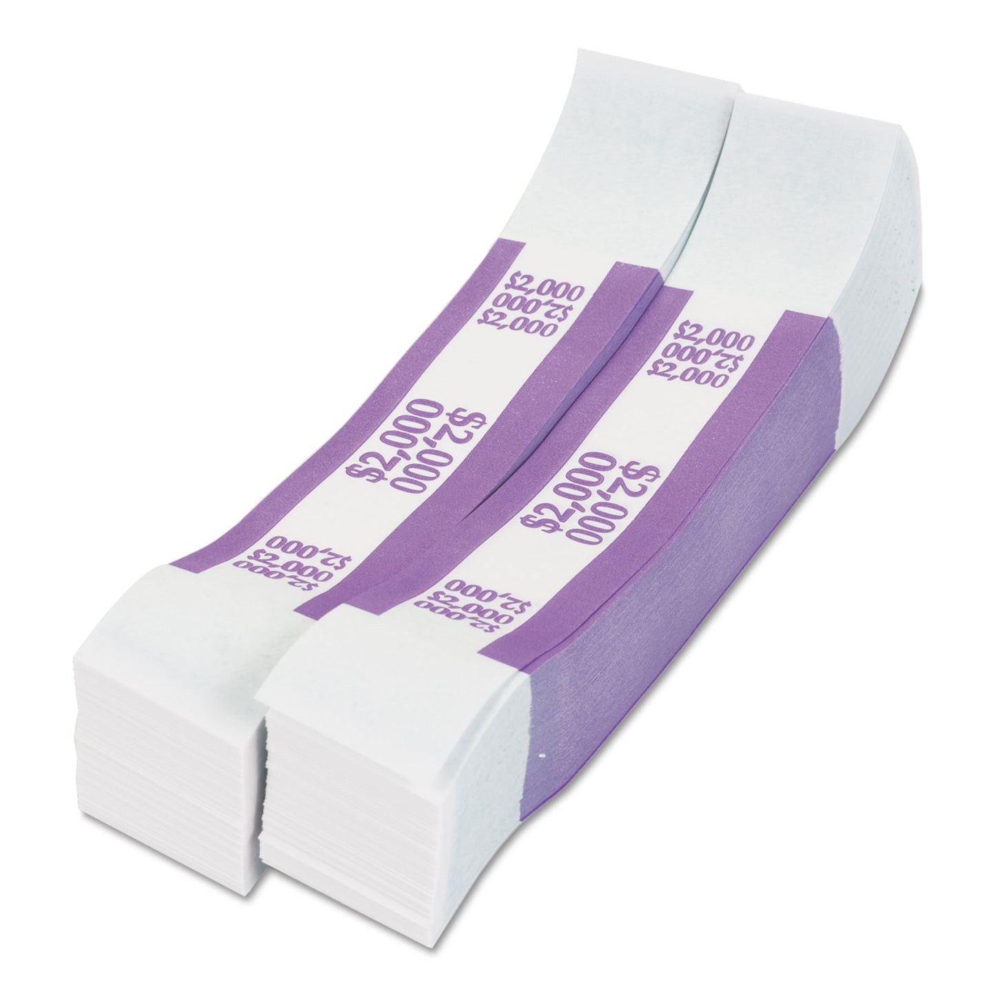 PAP-R Products Currency Straps, Violet, $2,000 in $20 Bills, 1000 Bands/Pack (402000)