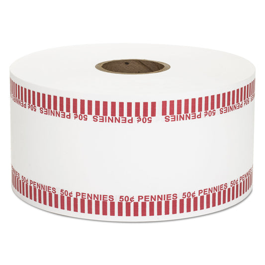 PAP-R Products Automatic Coin Rolls, Pennies, $.50, 1900 Wrappers/Roll (50001)