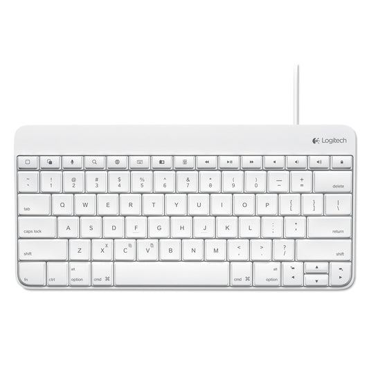 Logitech Wired Keyboard for iPad, Apple Lightning, White (920006341)