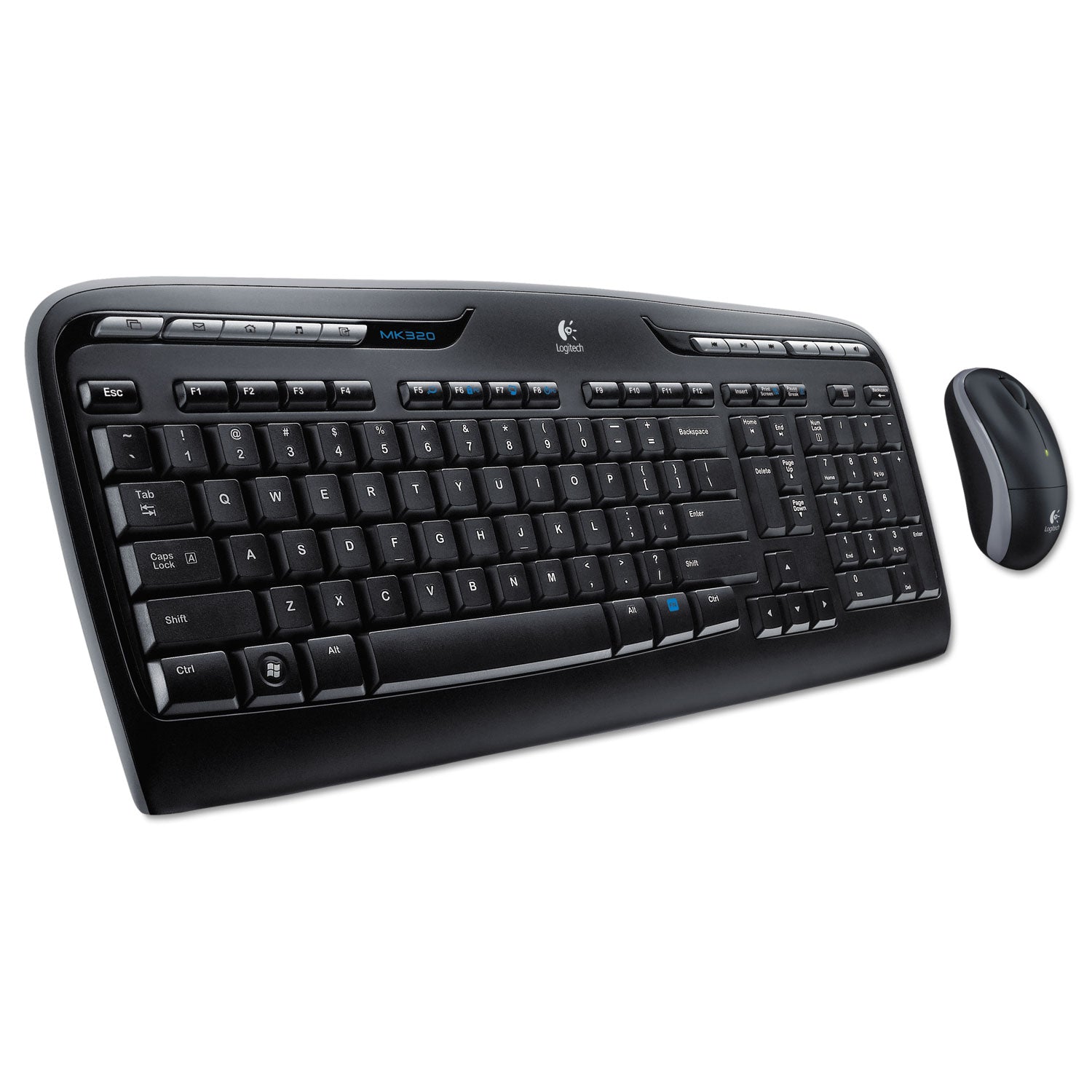 Logitech MK320 Wireless Keyboard + Mouse Combo, 2.4 GHz Frequency/30 ft Wireless Range, Black (920002836)