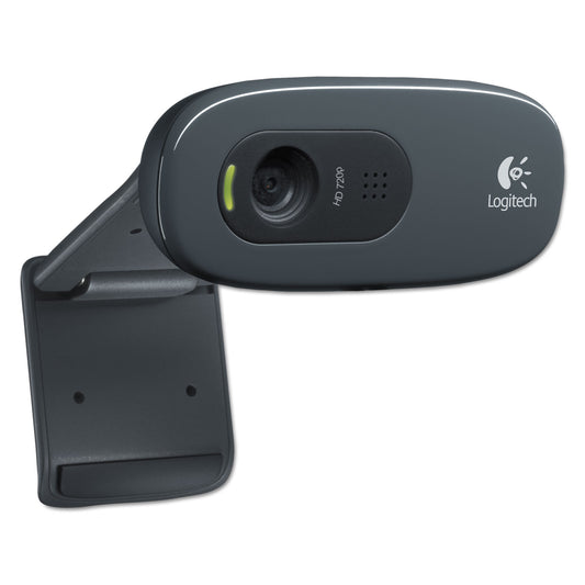 Logitech C270 HD Webcam, 1280 pixels x 720 pixels, 1 Mpixel, Black (960000694)