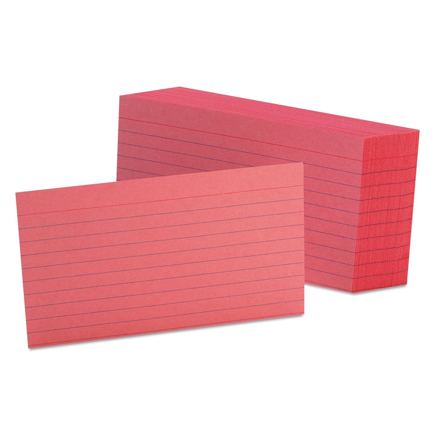 Oxford Ruled Index Cards, 3 x 5, Cherry, 100/Pack (7321CHE)