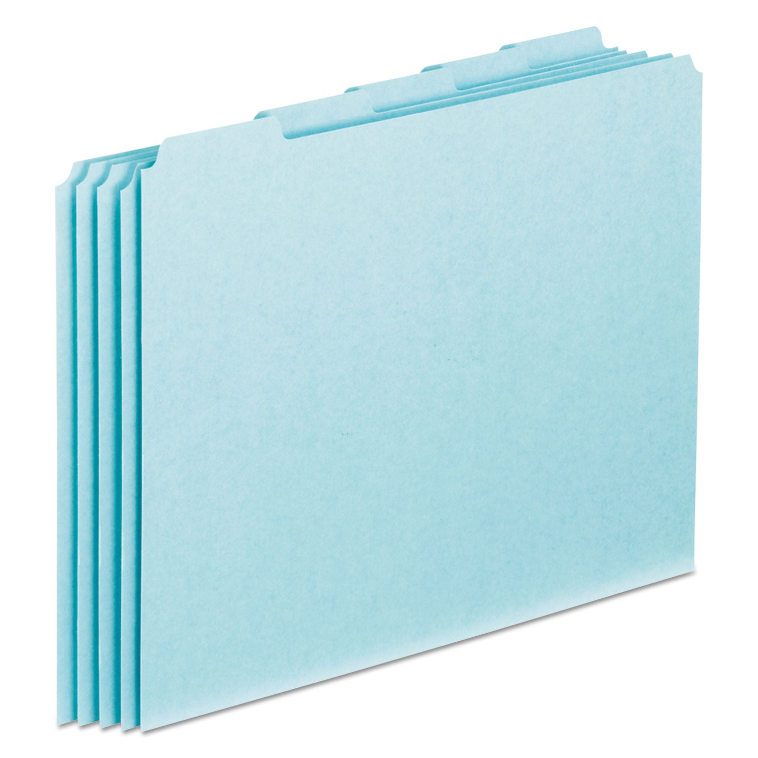 Pendaflex Blank Top Tab File Guides, 1/5-Cut Top Tab, Blank, 8.5 x 11, Blue, 100/Box (PN205)