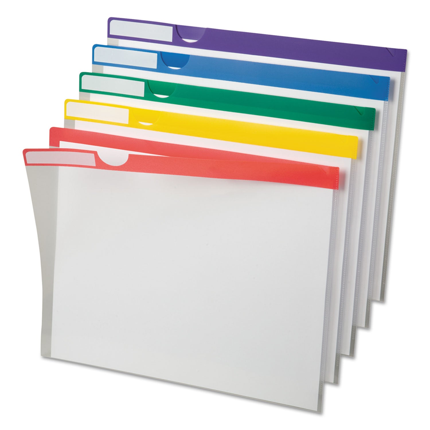 Pendaflex Clear Poly Index Folders, Letter Size, Assorted Colors, 10/Pack (50981)