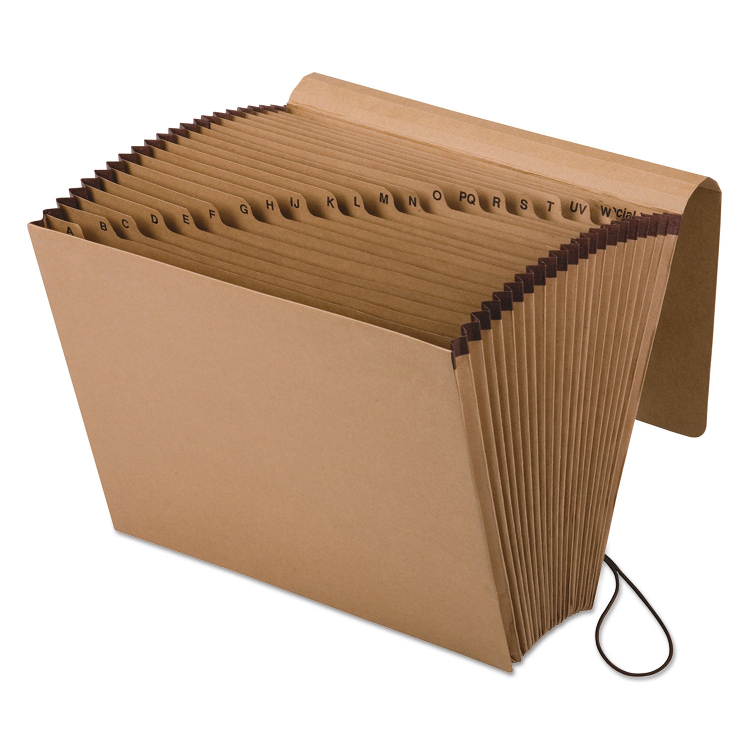 Pendaflex Kraft Indexed Expanding File, 21 Sections, Elastic Cord Closure, 1/21-Cut Tabs, Letter Size, Brown (K17AOX)