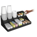 Mind Reader 11-Compartment Coffee Condiment Organizer, 18.25 x 6.63 x 9.78, Black (COMORGBLK)