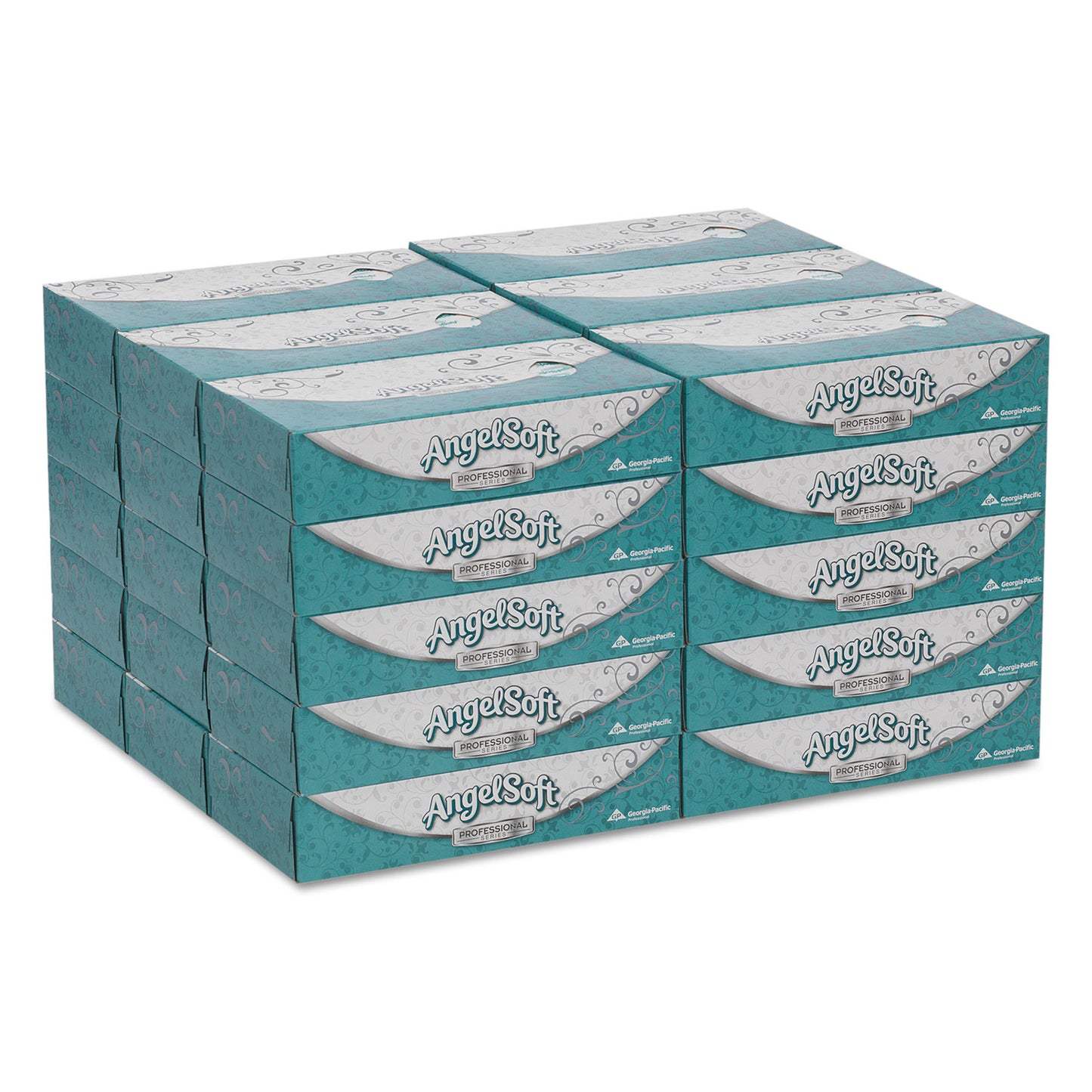 Georgia Pacific Professional Premium Facial Tissues in Flat Box, 2-Ply, White, 100 Sheets, 30 Boxes/Carton (48580CT)