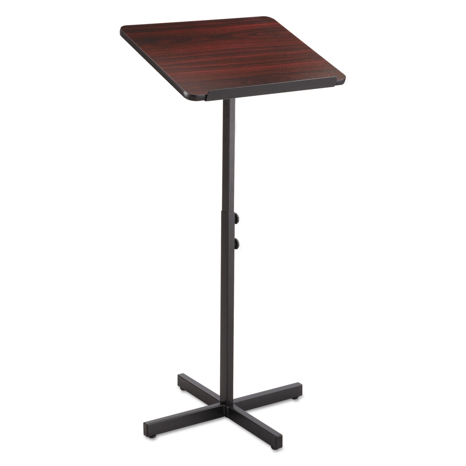 Safco Adjustable Speaker Stand, 21 x 21 x 29.5 to 46, Mahogany/Black (8921MH)